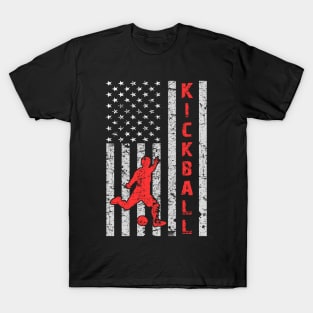 American Flag Kickball Usa Flag Kickball T-Shirt